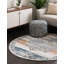 Tapis bleu / blanc / orange à motif abstrait Weingartner-1626924618