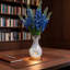 Lampe de table en verre à mosaïque turque, lampe de vase faite à la main avec lumière DEL à intensité variable 3 couleurs (fleurs non incluses)