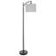 Lampe sur pied Arc - Lampe sur pied moderne de 63 pouces de hauteur avec abat-jour en lin et ampoule DEL - Lampe pour décoration de chambre à coucher, de bureau à domicile ou de salon