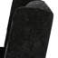 Élégant fauteuil pivotant à oreilles en tissu noir avec fonctionnalité