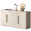 Buffet 60 po avec rangement moderne, crédence d'appoint en chêne beige, tablettes réglables et gestion des câbles, console média en bois pour le salon et la salle à manger