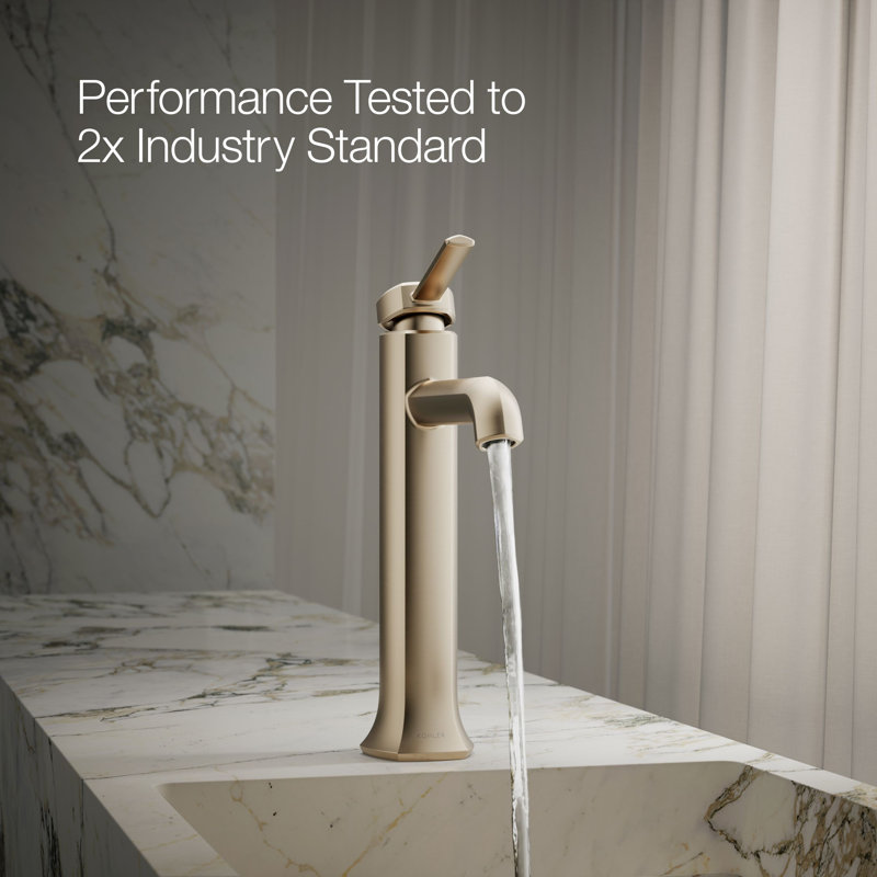 Occasion Tall Single-Handle Vessel Sink Bathroom Faucet with Drain Assembly, Vibrant Brushed Bronze, 1.2 GPM 