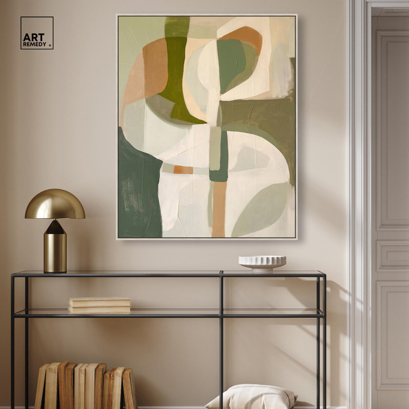 Toile «Hazy Shape» par Art Remedy, H 37 po x l 31 po, Encadrement argenté