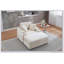 Canapé rembourré en velours côtelé avec rangement pour main courante, repose-pieds mobile, porte-gobelets et coussins amovibles-1262401849