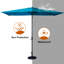 Parasol de marché rectangulaire 10 pi x 6 pi 5 po Laborde-362636414