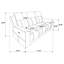 Ensemble de canapé inclinable électrique en chenille 2 pièces Kennett Ivoire-120240635-129548706