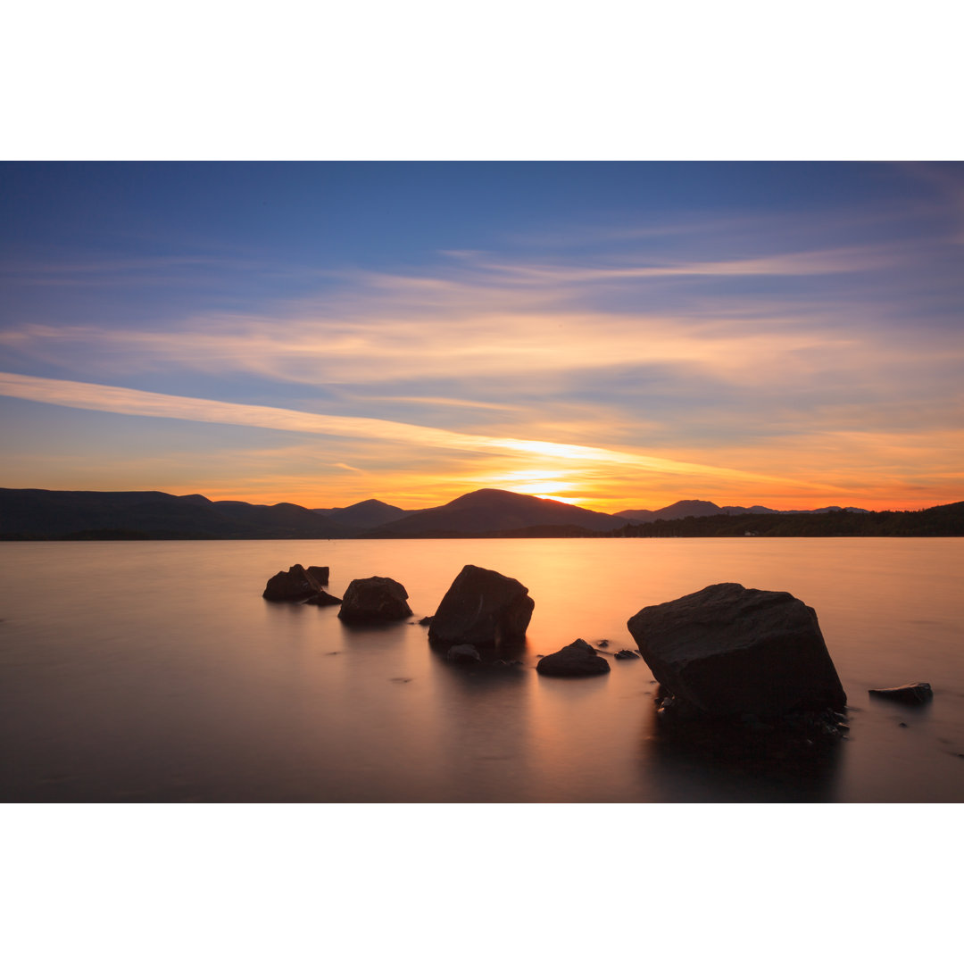 Sonnenuntergang am Loch Lomond von Empato - Leinwandbild