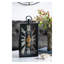 Decorative Table Clock with Roman Numerals and Gold Gear Accents, Black Iron Rectangular Desk Clock for Home Office