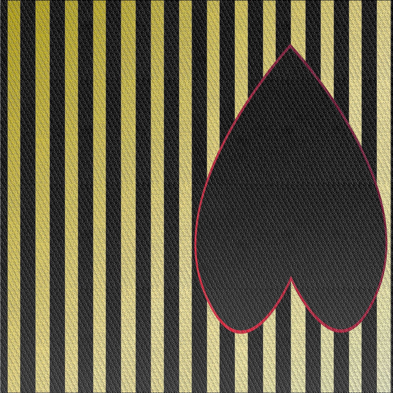 Tapis noir / vert Power Loom, Carré 3 pi