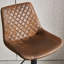 Vintage Upholstered Height Adjustable Bar Stools (Brown)-483566769