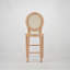 Ensemble de 2 tabourets en bois avec sièges rembourrés French Country