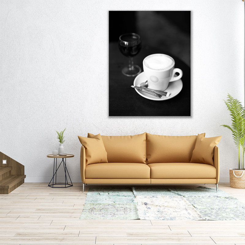 «Paris Cafe No. 24 Black and White», reproduction d'art sur toile, H 20 po x l 16 po