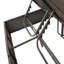  Chaise longue double avec coussins et parasol en rotin de polyester noir-116575311