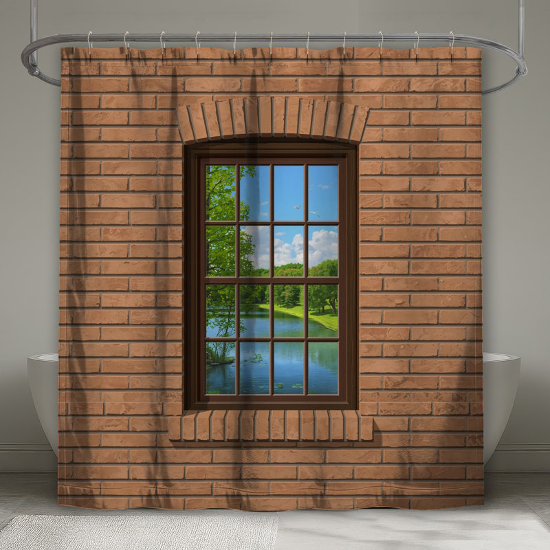 Rideaux de douche Brick Wall, L 70 po x H 84 po