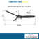 54" 3 - Blade LED Smart Standard Ceiling Fan with Pull Chain and Light Kit Included
