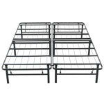  Folding Metal Bed Frame, 14 Inch Platform Mattress Foundation, 