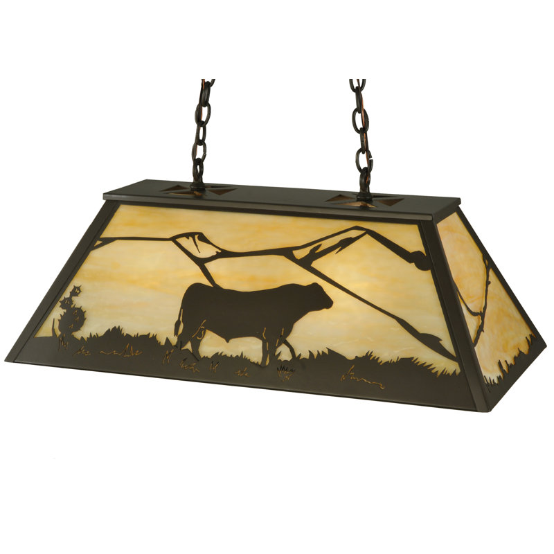 Rustic Lodge 6 - Light Timeless Bronze Pool Table Lights Pendant