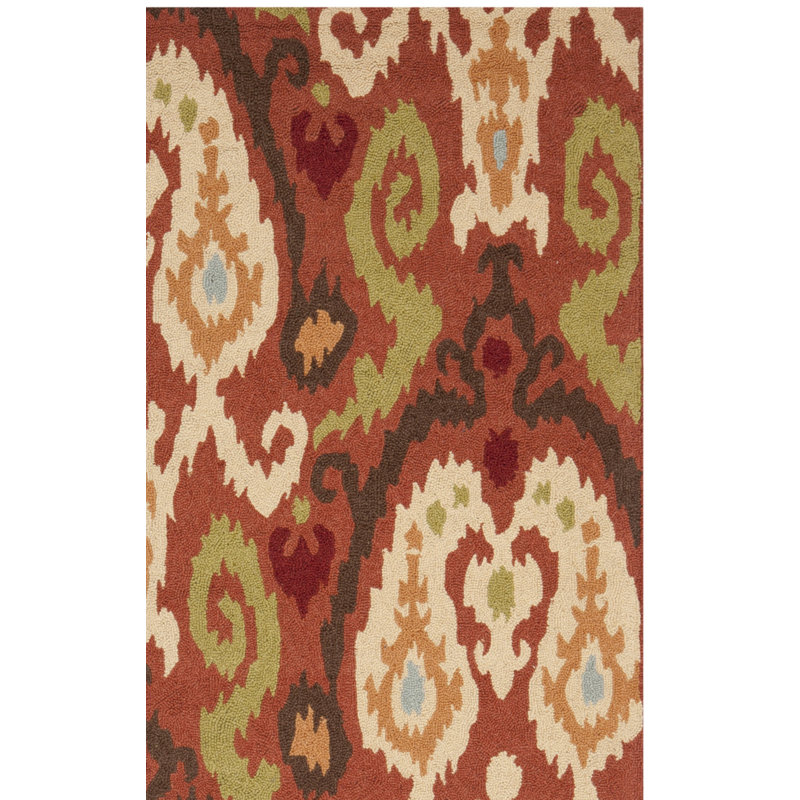 Chelsea Hand Hooked Wool Pile Oriental Rug, Rectangle 3'9" x 5'9"