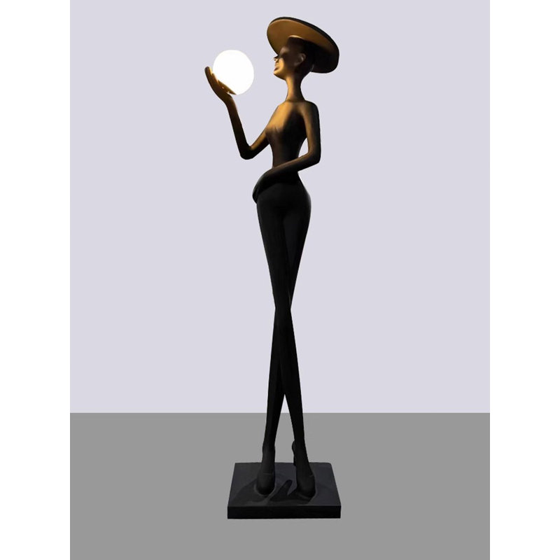 Lampe sur pied légère en résine et art en PRF