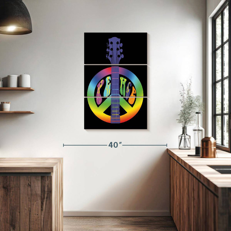 Hiltrun Peace Guitare, H 38 po x l 24 po