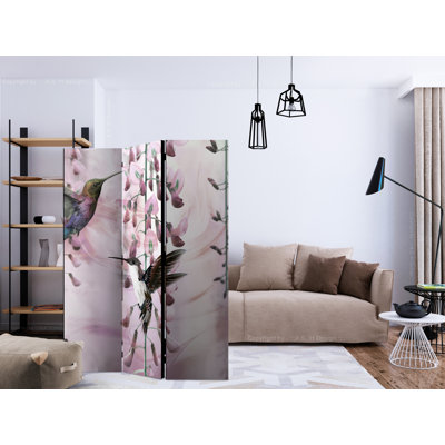 Hadiah 135 cm W x 172 cm H 3 - Panel Solid Wood Folding Room Divider