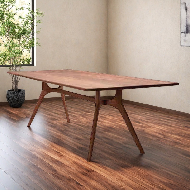 Simple and elegant solid wood dining table, 29.53"H x 70.87"L x 33.47"W