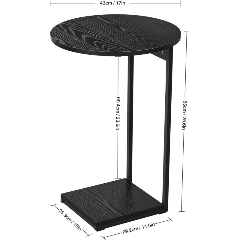 Tazia End Table, Black