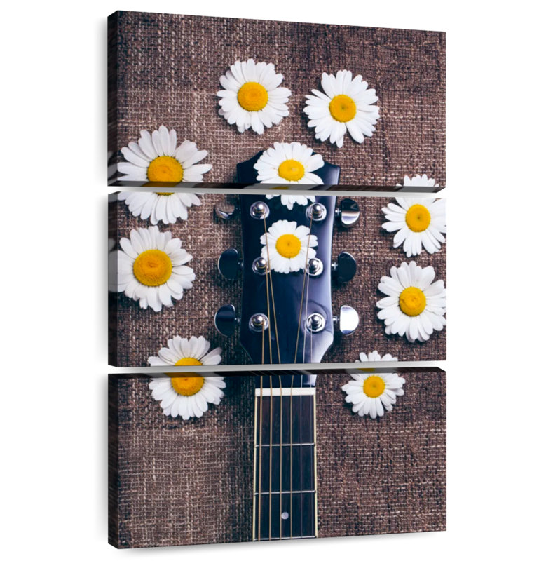Abarca Guitar And Daisy, 32" H x 20" W