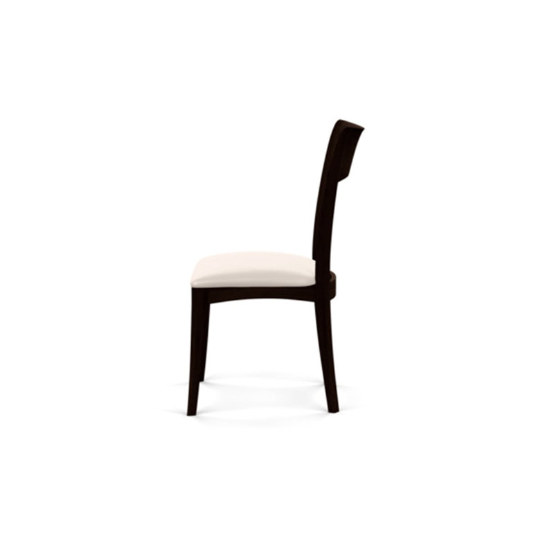 Ingrid Upholstered Dining Chair, Smoke Cherry, Ebony Leather