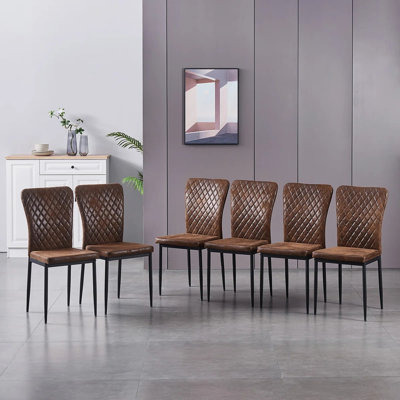 Lelani Vintage Suede Upholstered Dining Chair