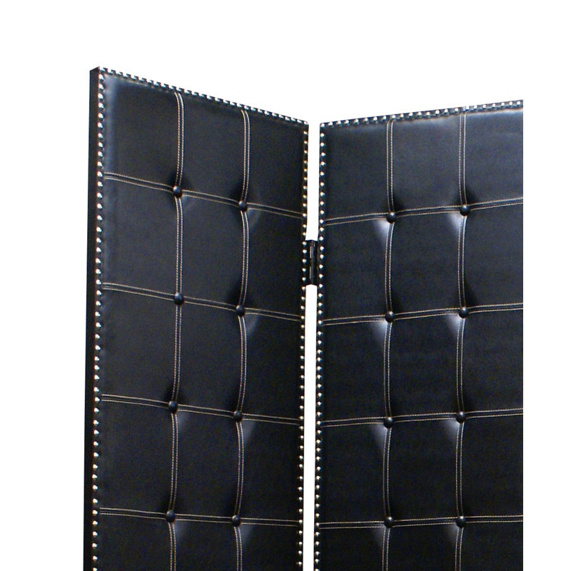 84 X 84 Black Faux Leather Screen 84 X 84 Black Faux Leather Screen