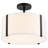 Milbourne Linen Semi Flush Mount