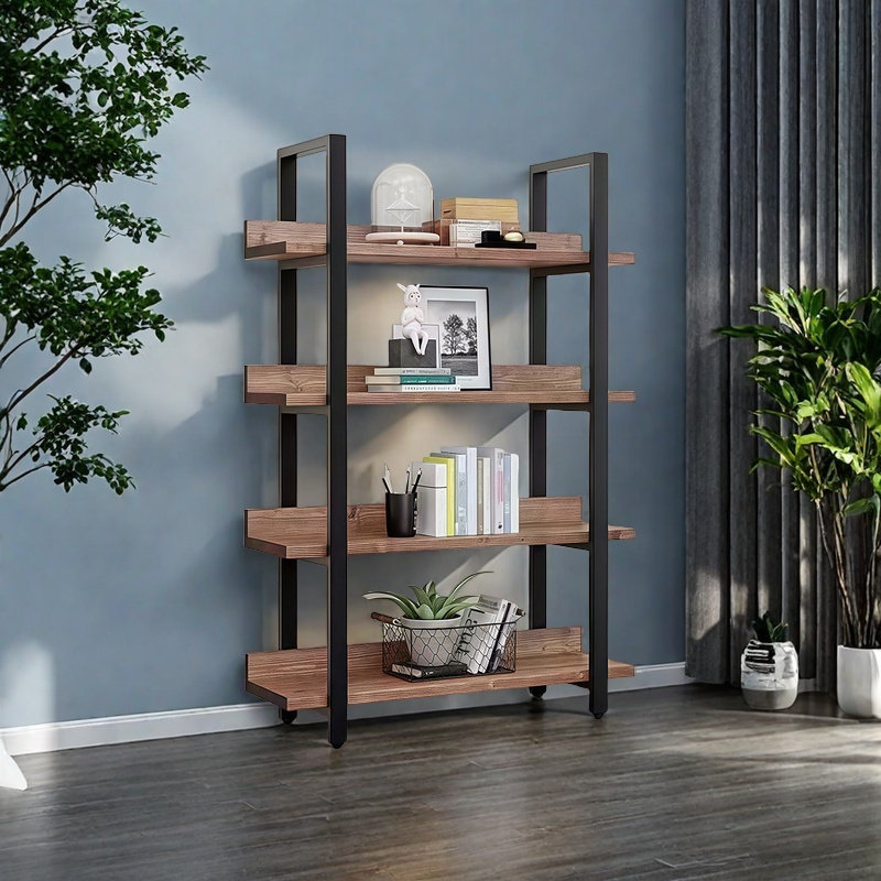 A versatile and fashionable bookcase, (4 Shelves) 60.2"H x 39.3"W x 11.8"D