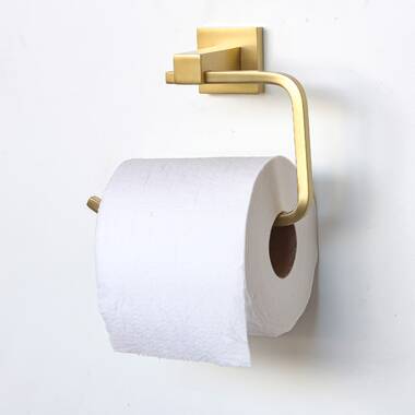 Franklin Brass VOI50-BB Voisin Open Square Toilet Paper Holder Bath Hardware Accessory in Satin Gold