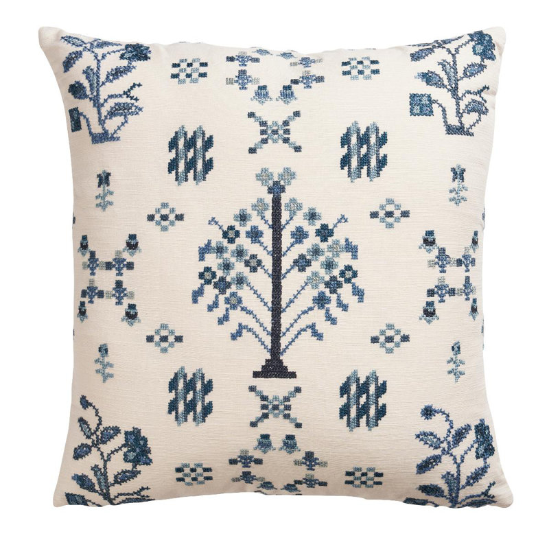 Fairview Pillow Cover & Insert, Square 20", Blue
