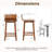 Itsuko  Wood 24.5'' Counter Stool-1480892659