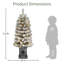 Arbre de Noël épinette en pot floqué