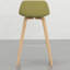 2 tabourets de comptoir de style Mid-Century avec revêtement, design moderne, bois et mélange