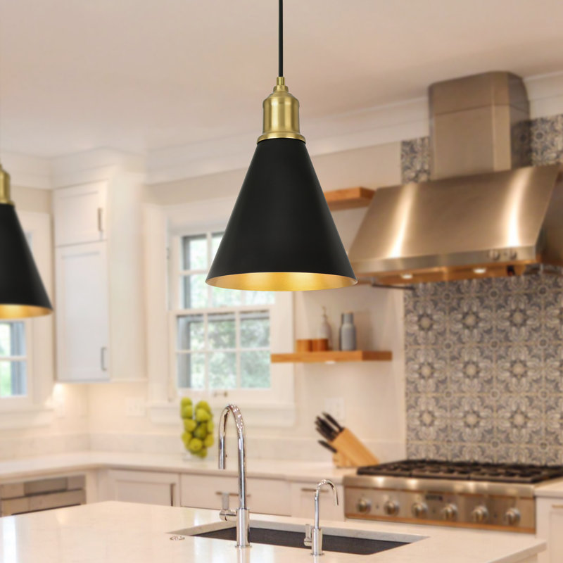 Luminaire suspendu pour la cuisine Woodby, Noir