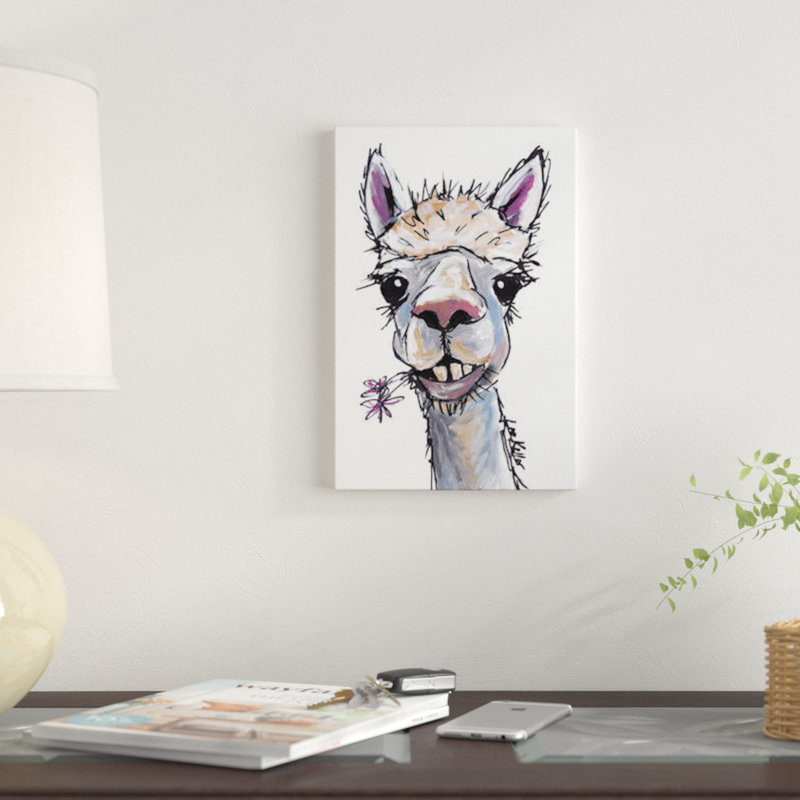 « diesel the alpaca », reproduction d’impression sur toile, H 12 po x l 8 po x P 0,75 po, Toile tendue