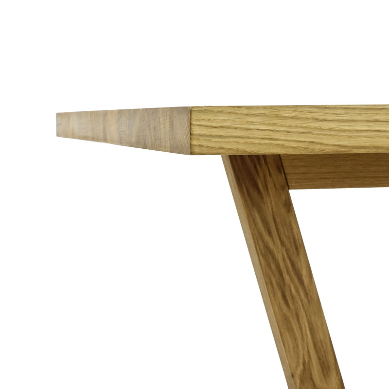 Kamilah Oak Solid Wood Dining Table, 75cm H x 140cm L x 90cm W, Natural Oil