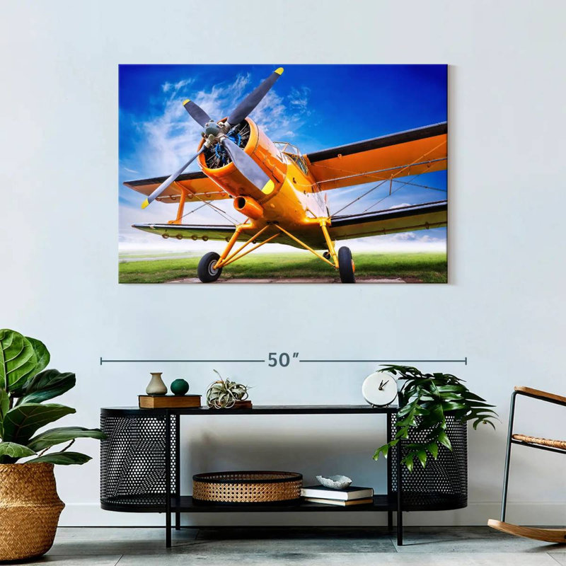 Mehar Orange Airplane, 30" H x 45" W