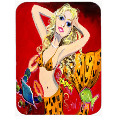 Caroline's Treasures Mermaid Glass Cutting Board