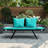 Rattan Outdoor Convertible Loveseat-1149102582