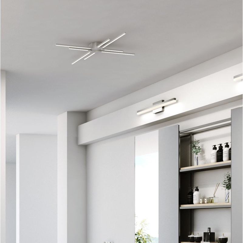 Perryton LED Flush Mount, White