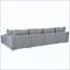 Grand canapé modulaire en forme de U avec 2 repose-pieds mobiles, tissu chenille, conception modulaire pour le salon, le cinéma maison, espace spacieux-513935996