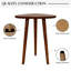 Table d'appoint en forme de pioche, table d'appoint à finition noyer à 3 pieds - Petite table de bout fabriquée à la main - Table de chevet et table basse polyvalente pour le salon, la chambre à coucher et la table de bureau
