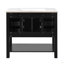Meuble-lavabo 36 po avec lavabo supérieur, armoire de rangement moderne avec 2 portes à fermeture douce et 6 tiroirs, meuble-lavabo simple-2062498176