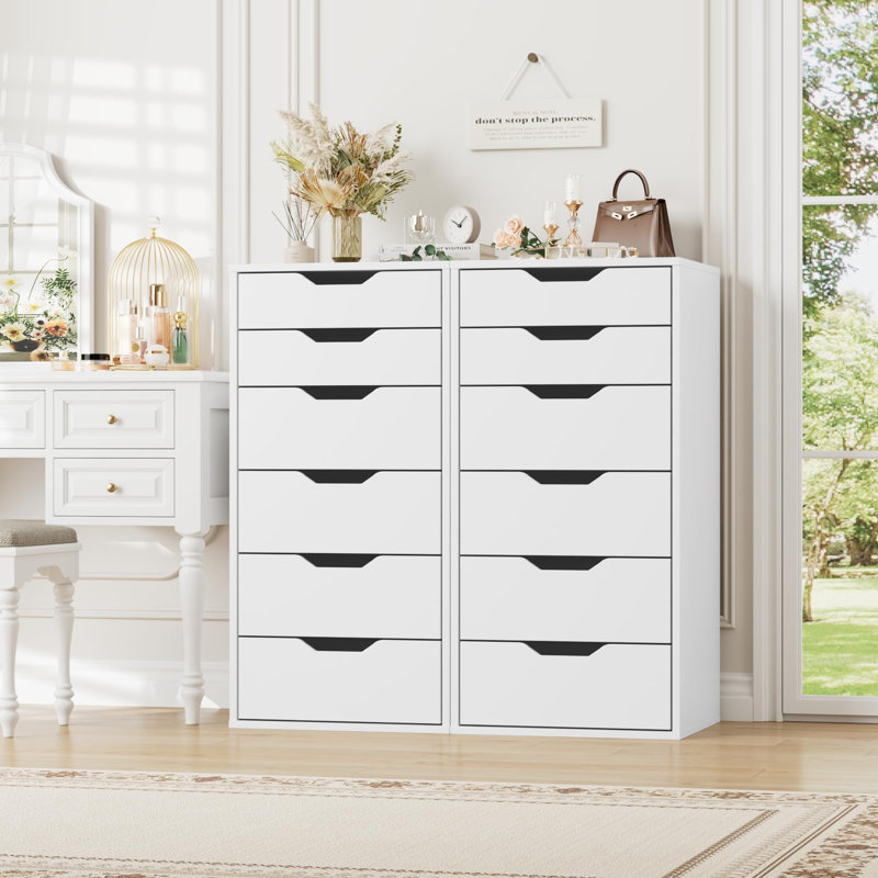 45cm W 6 - Drawer Chest of Drawers, White
