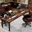 Bureau d'ordinateur pratique (sans tabourets)
